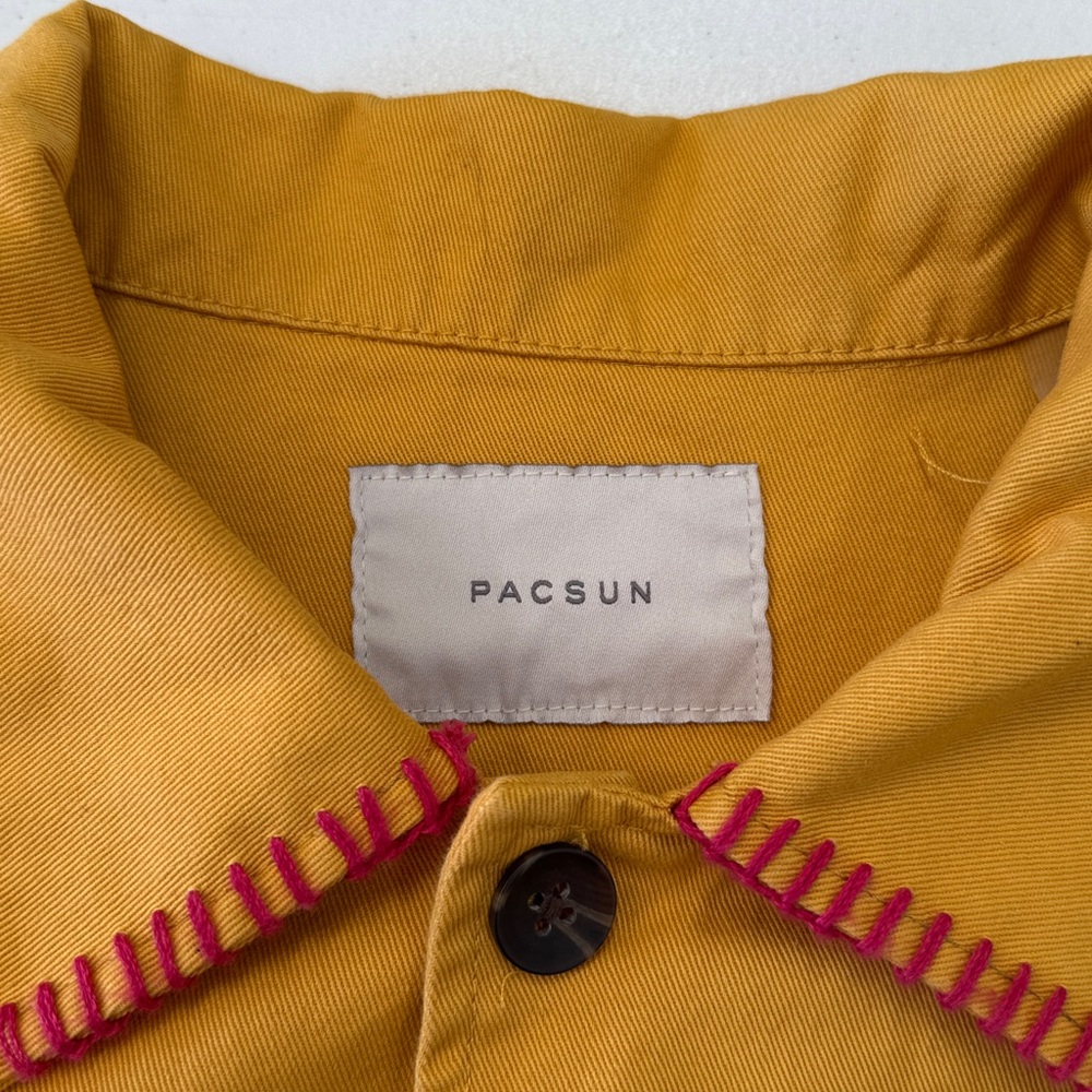 Pacsun Women’s Cactus Emboidered Jacket Small Cotton Chore Jacket - Picture 7 of 10
